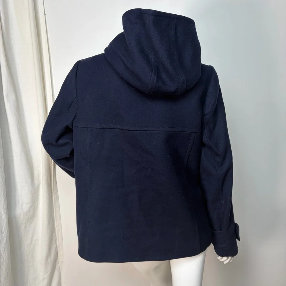 J. Crew Melton Wool Toggle Button Coat Navy - Picture 4 of 8